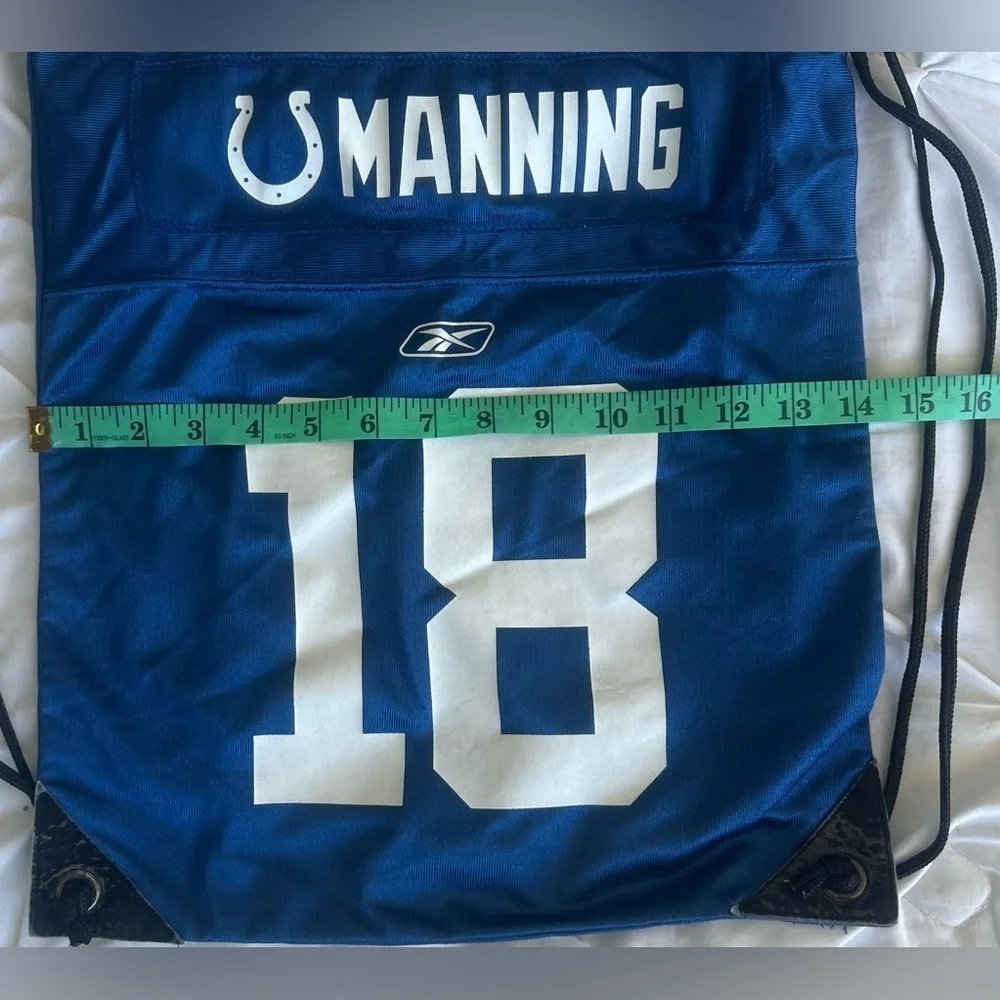 Peyton Manning Indianapolis Colts Vintage Reebok Unisex Drawstring Backpack